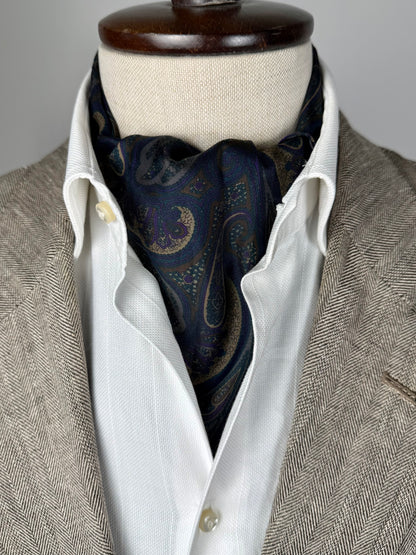 Ascot paisley blu notte