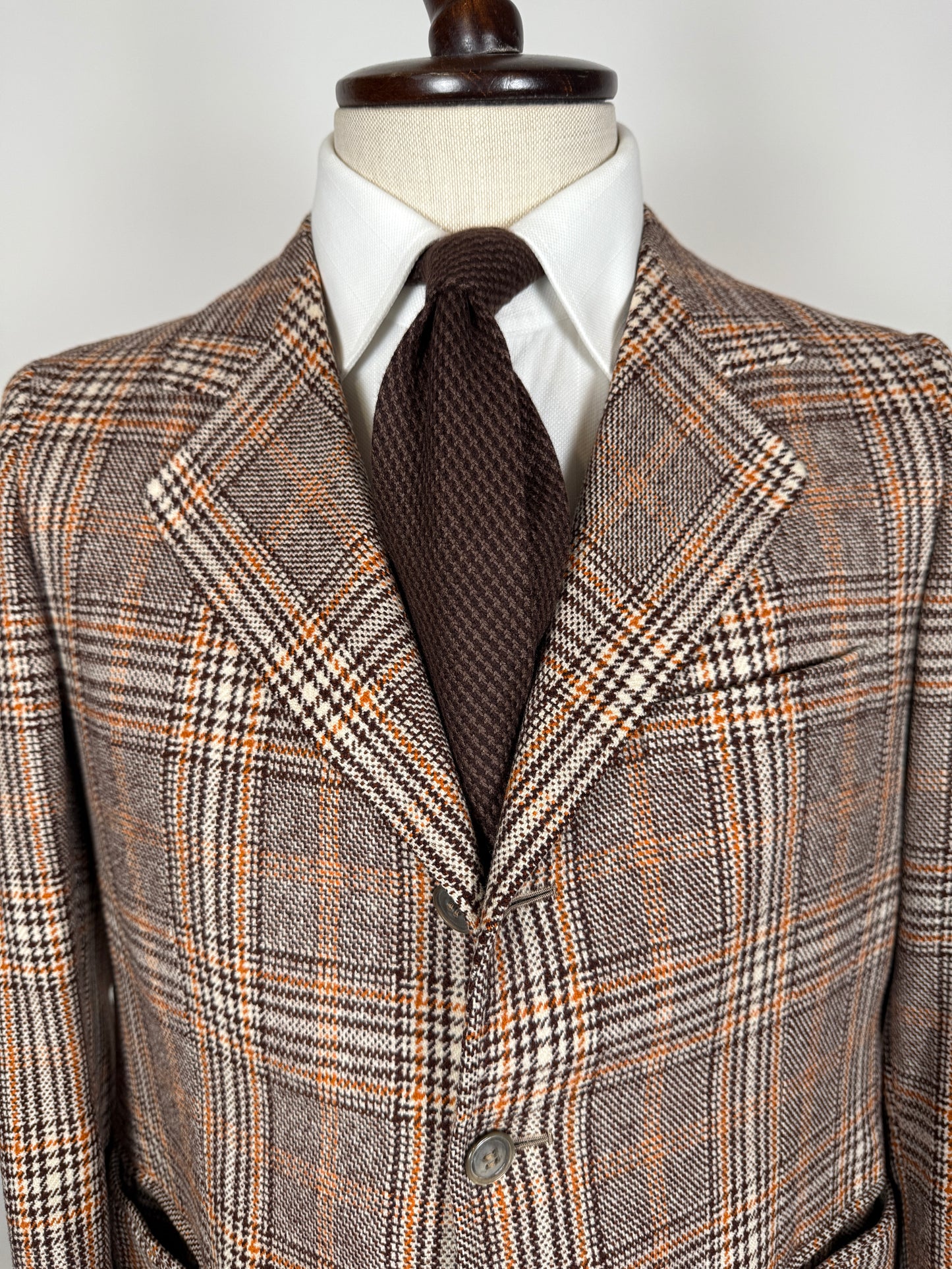 Giacca sartoriale anni ‘70 tweed principe di Galles - tg. 48 corta