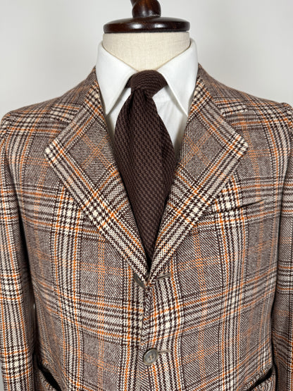 Giacca sartoriale anni ‘70 tweed principe di Galles - tg. 48 corta