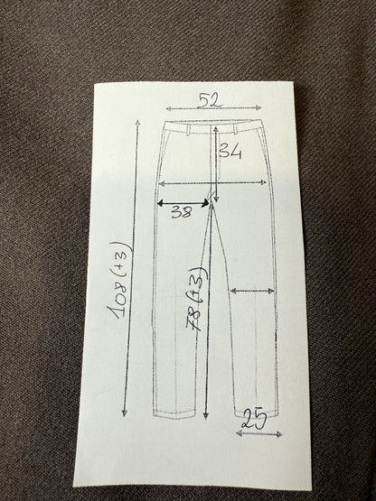 Pantaloni flanella color cachi - tg. 58
