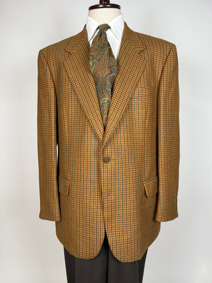 Giacca anni ‘80 pied-de-poule senape - tg. 54