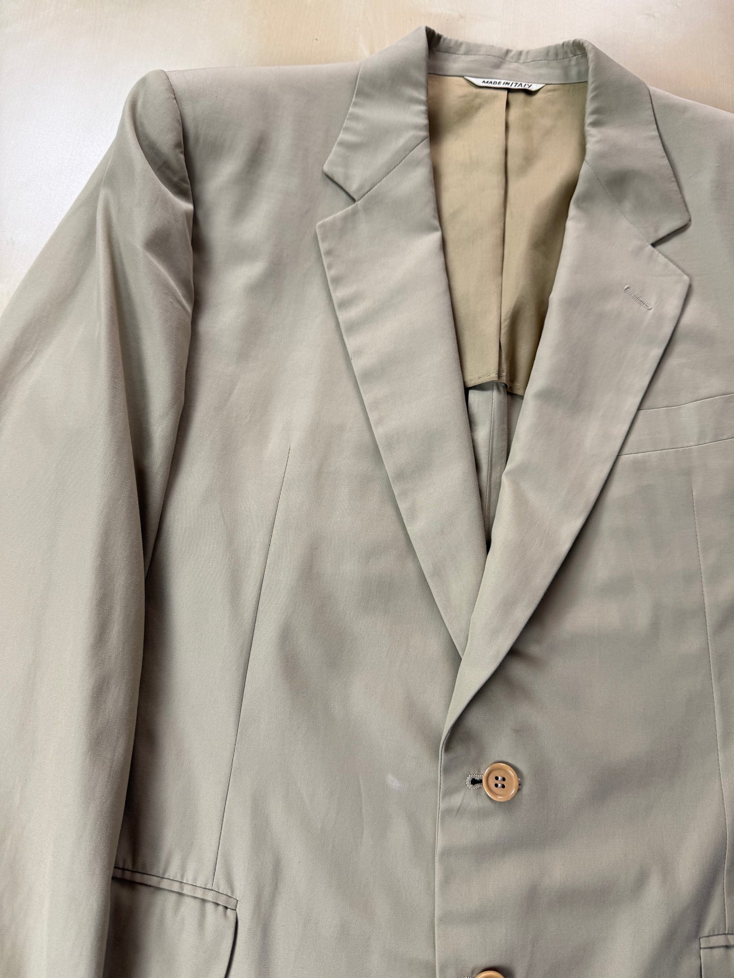Completo Canali anni '90 twill di cotone beige - tg. 50
