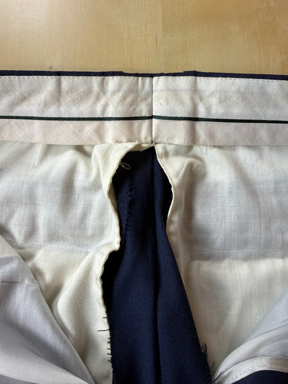 Pantaloni fresco lana blu anni '80 - tg. 48/50