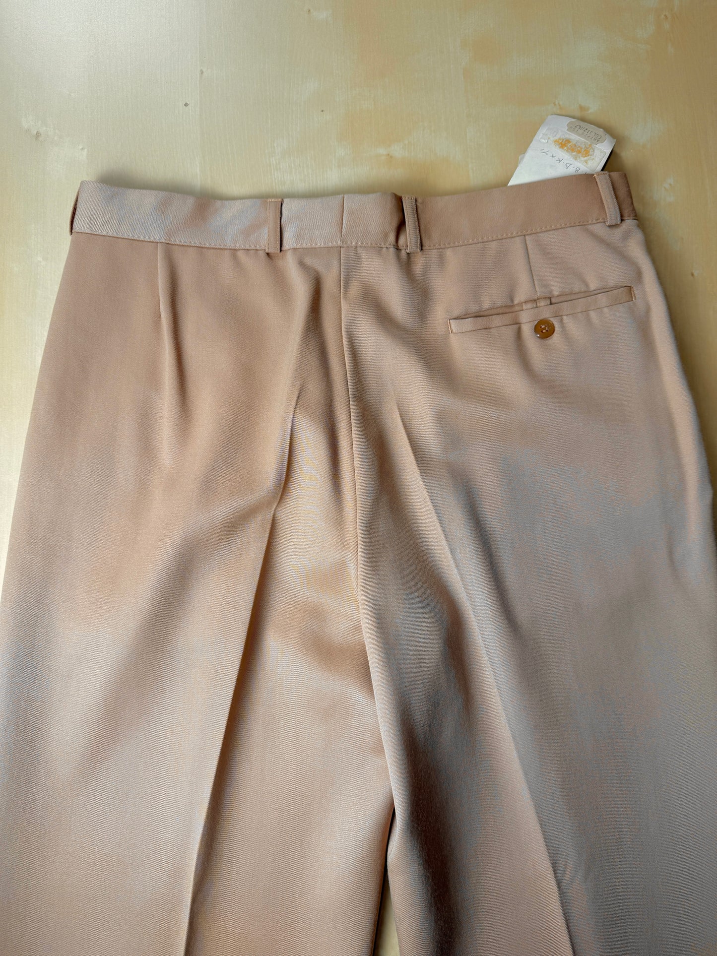 Pantaloni anni ‘70 in twill pettinato beige - tg. 46/48