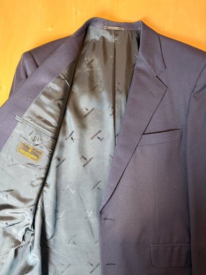 Blazer Trussardi anni ‘90 flanella blu - tg. 48/50