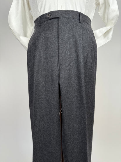 Pantaloni anni ‘80 flanella grigio antracite - tg. 50