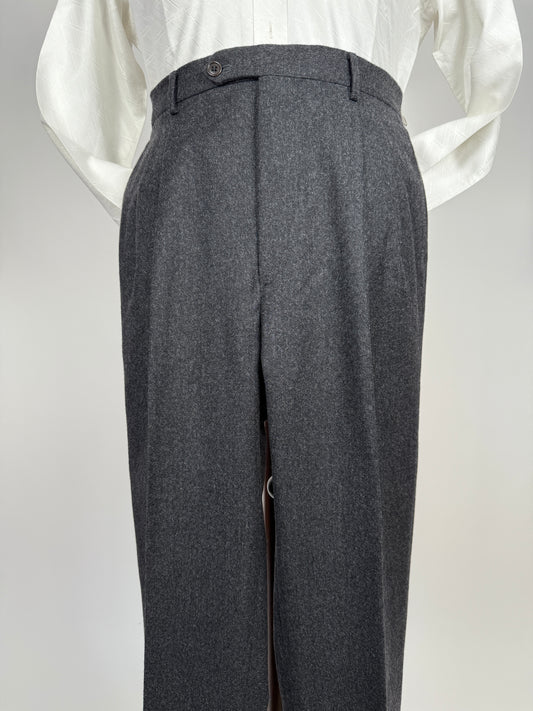 Pantaloni anni ‘80 flanella grigio antracite - tg. 50