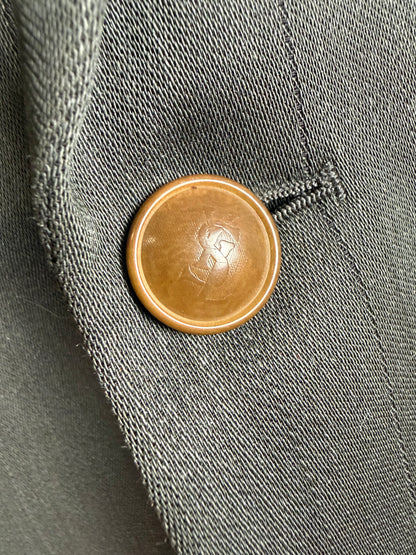 Giacca Yves Saint Laurent anni ‘80 verde petrolio - tg. 52/54