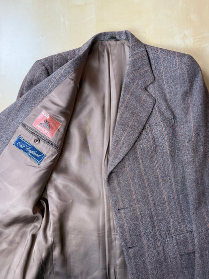 Completo anni ‘70 tweed marrone - tg. 50