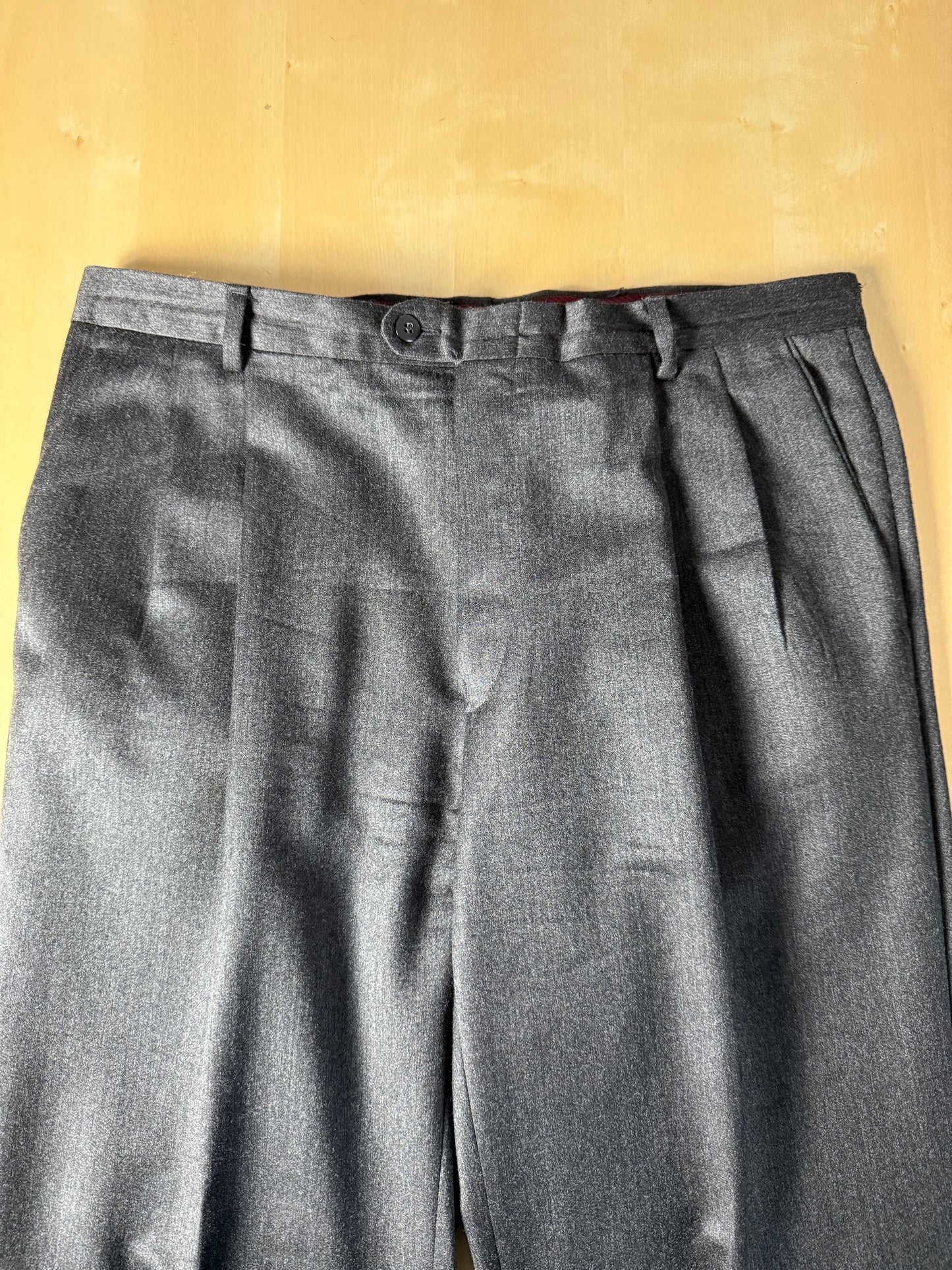 Completo doppiopetto anni ‘80 flanella antracite - tg. 52