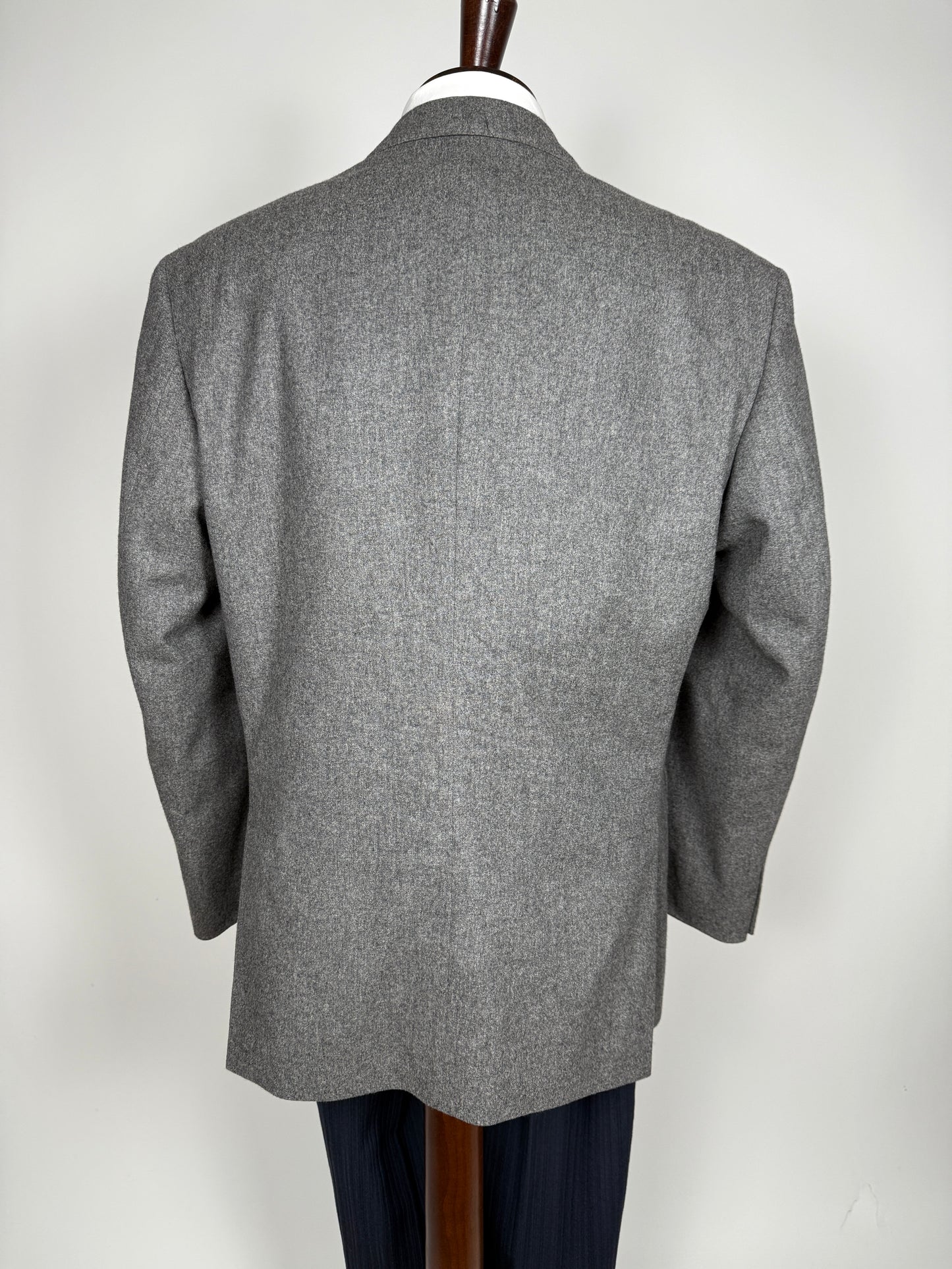 Giacca doppiopetto anni ‘80 flanella grigio medio - tg. 54/56