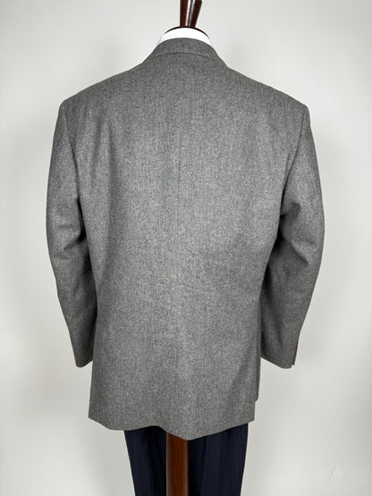 Giacca doppiopetto anni ‘80 flanella grigio medio - tg. 54/56