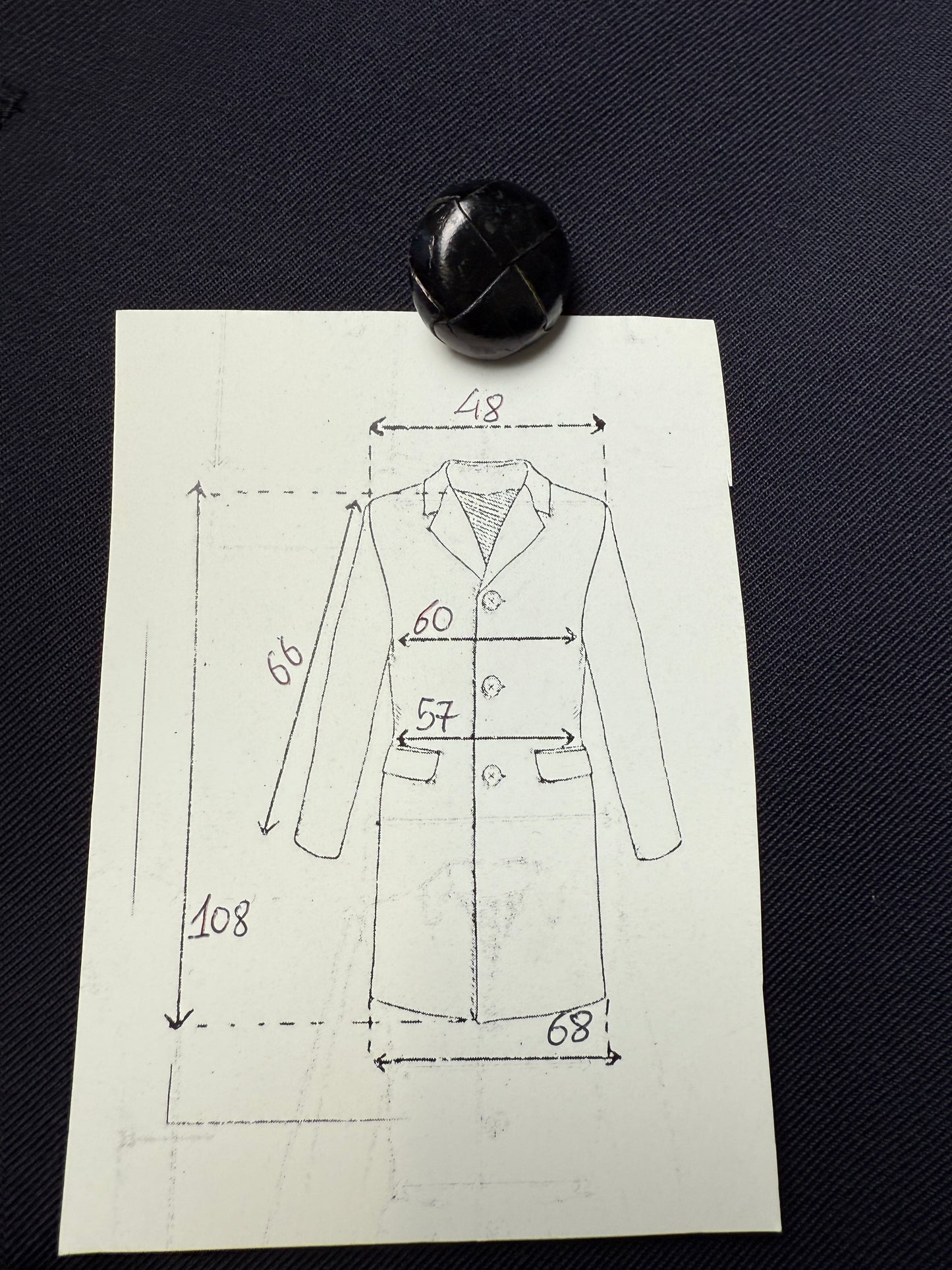 Cappotto/trench anni ‘70 in twill di lana - tg. 48-50