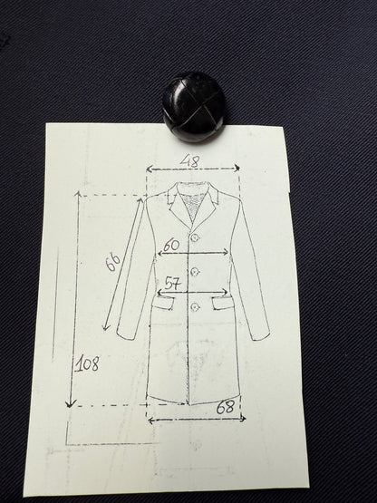 Cappotto/trench anni ‘70 in twill di lana - tg. 48-50