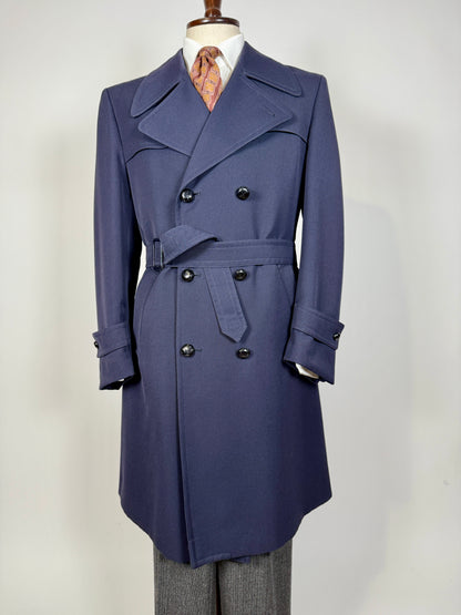 Cappotto/trench anni ‘70 in twill di lana - tg. 48-50