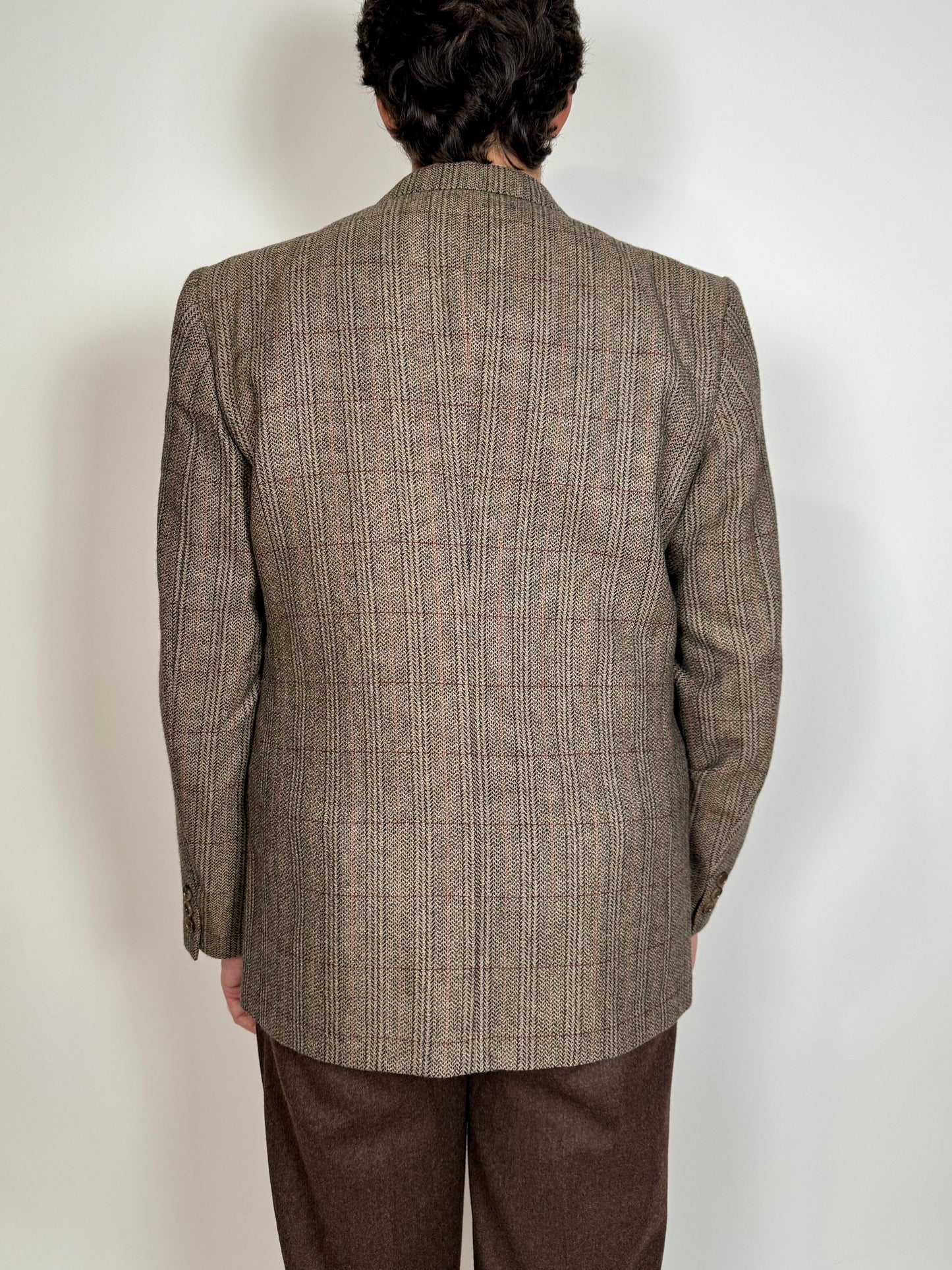 Giacca anni ‘70 spigato windowpane - tg. 52