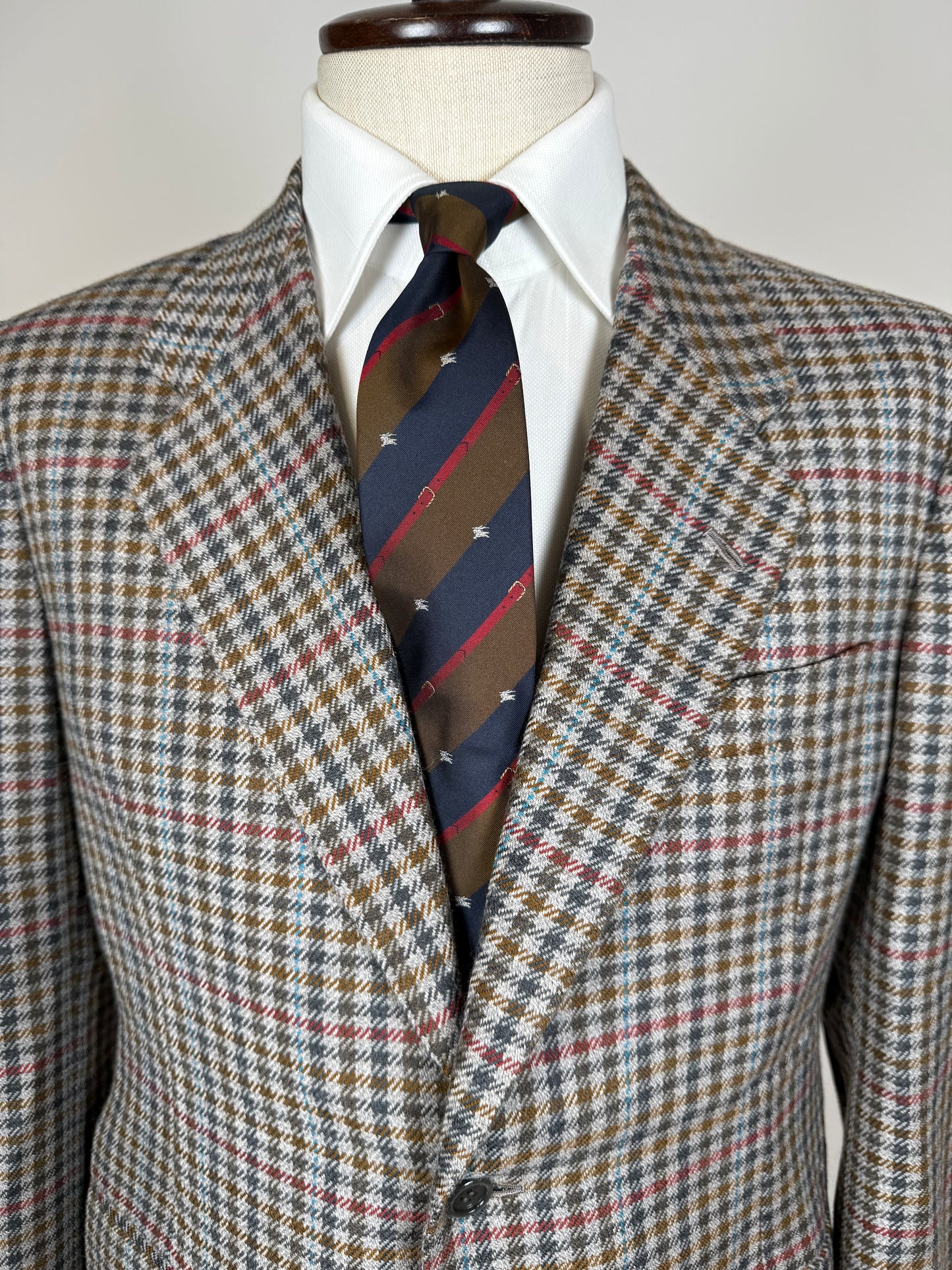 Giacca sartoriale lana e cashmere check - tg. 48/50 corta
