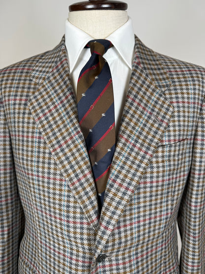 Giacca sartoriale lana e cashmere check - tg. 48/50 corta