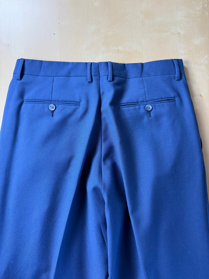Completo anni '80 fresco lana bluette - tg. 52, pantaloni 48