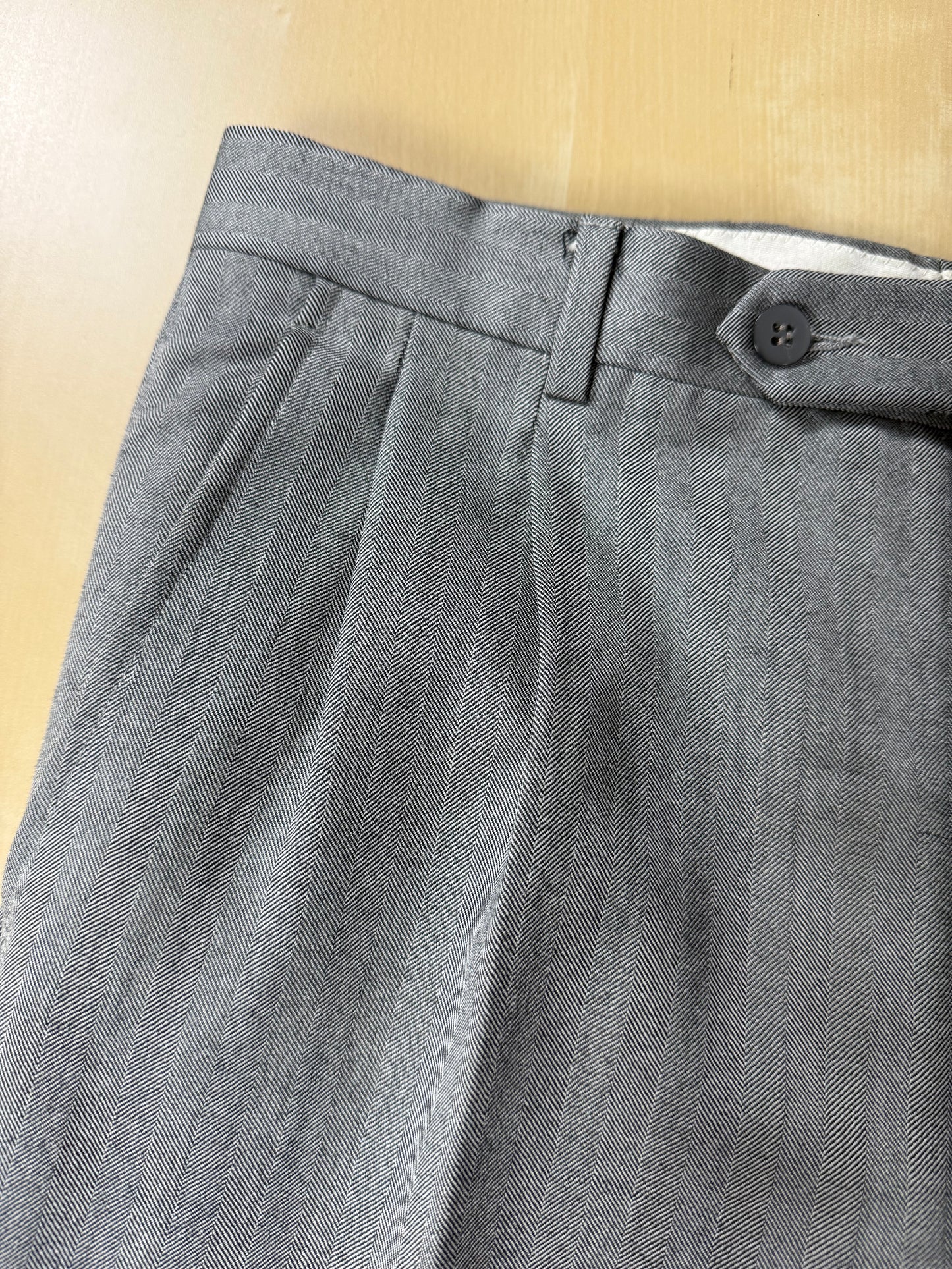 Completo 3 pezzi anni '70 herrigbone grigio - tg. 44