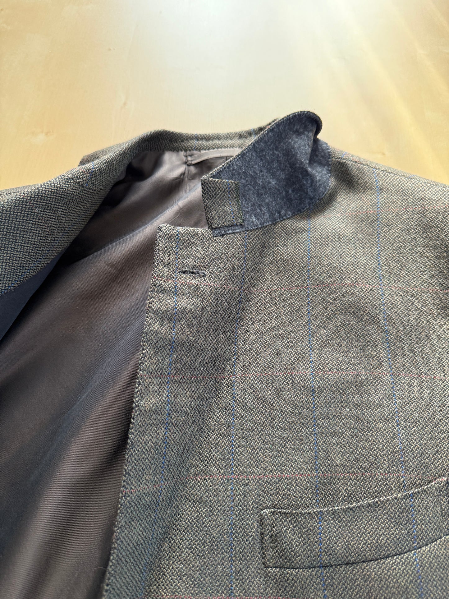 Giacca sartoriale in misto cashmere verde finestrato - tg. 58/60