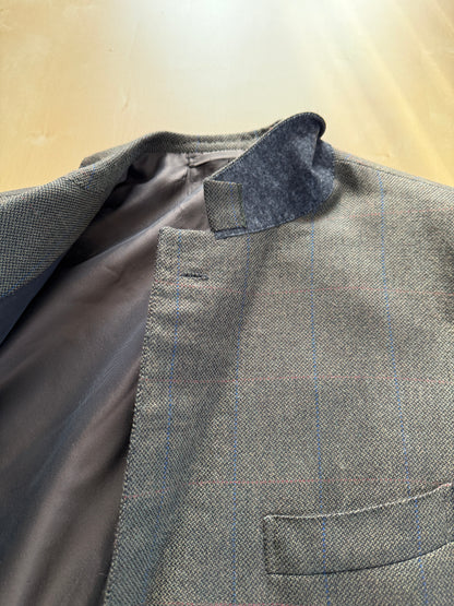 Giacca sartoriale in misto cashmere verde finestrato - tg. 58/60