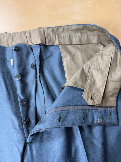 Pantaloni sartoriali anni ‘50/‘60 flanella color ottanio - tg. 52