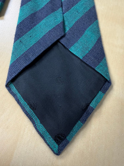 Cravatta Ermenegildo Zegna regimental in lino