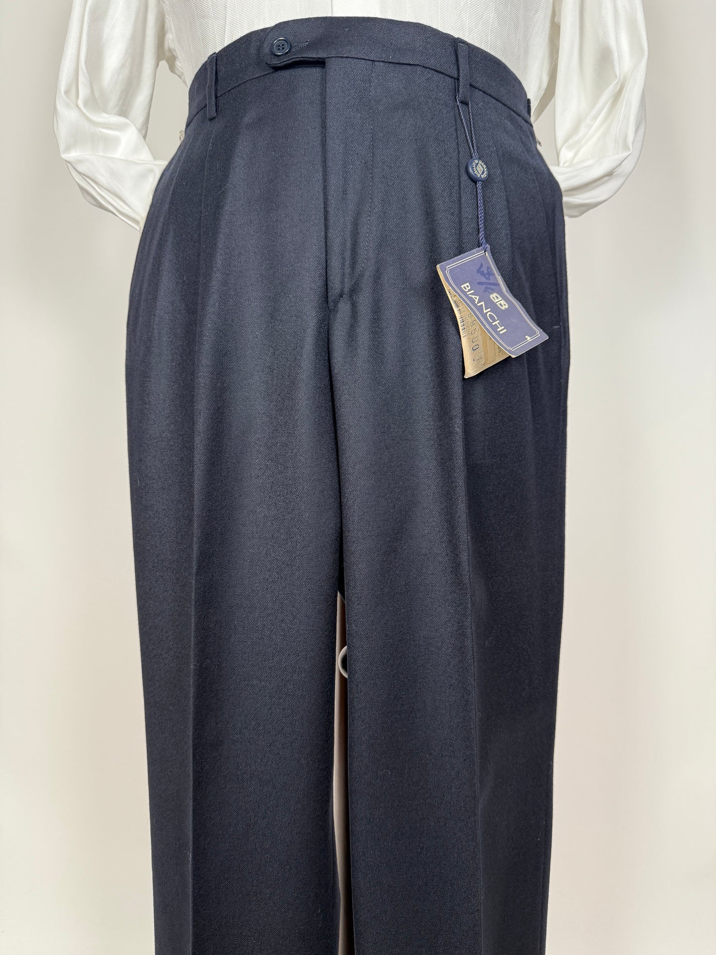 Pantaloni flanella blu notte (NOS) - tg. 46/48