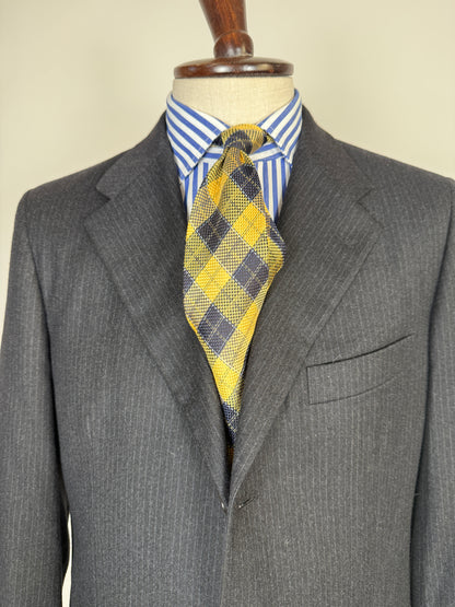 Completo Burberry flanella grigio antracite gessato - tg. 50