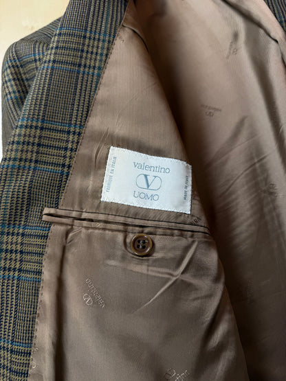 Giacca Valentino anni '80 principe di Galles verde - tg. 52