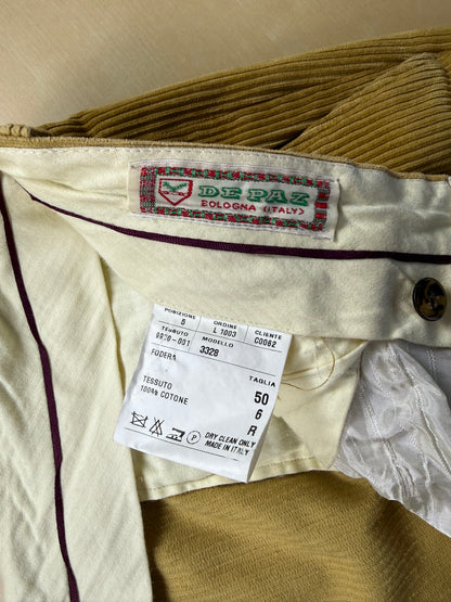 Pantaloni De Paz velluto a coste senape - tg. 50