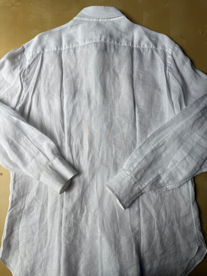 Camicia Brioni bianca in puro lino - L collo 41