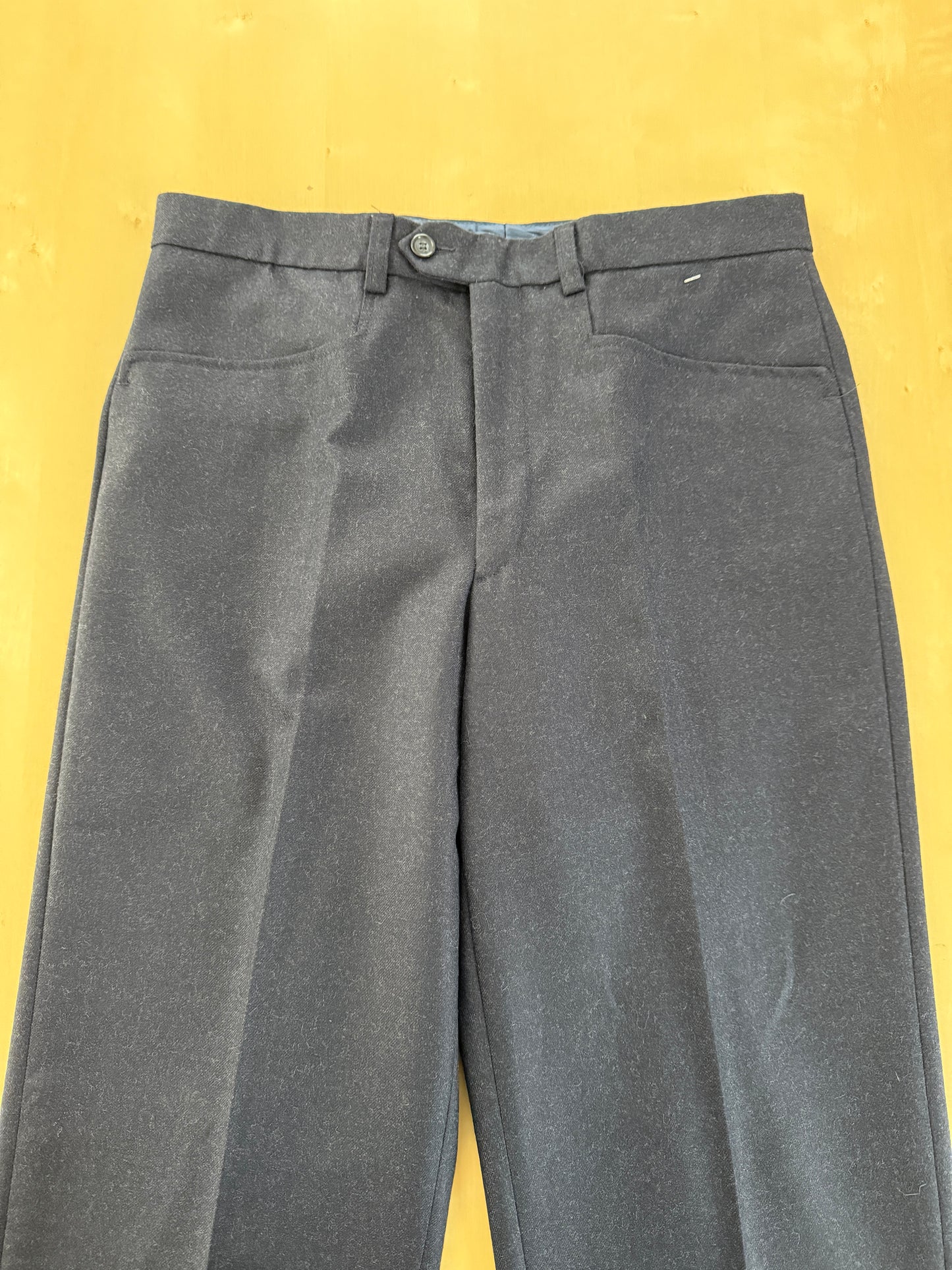 Pantaloni flanella blu tasche western (NOS) - tg. 48