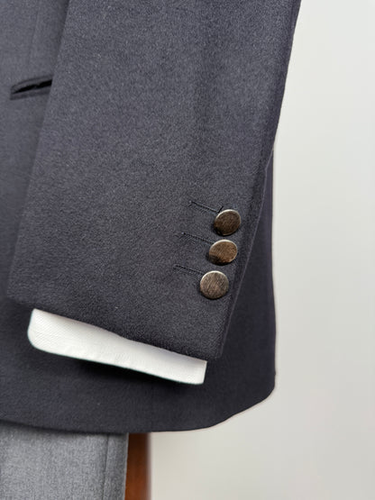 Blazer anni ‘80 in cashmere e lana blu - tg. 48