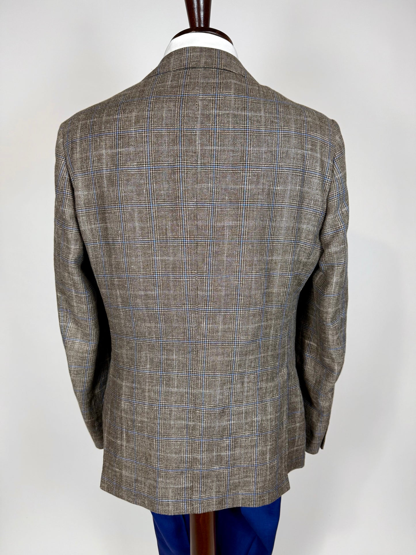 Giacca estiva lino e lana Glen check - tg. 50/52