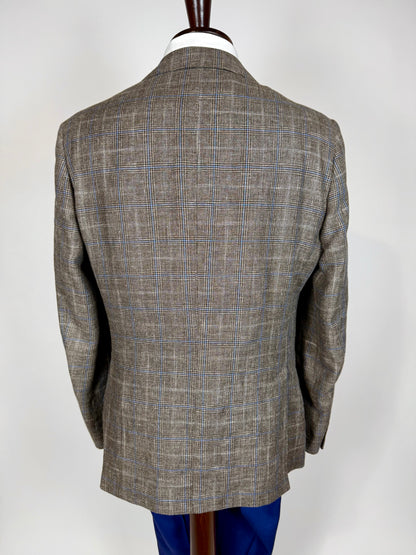 Giacca estiva lino e lana Glen check - tg. 50/52
