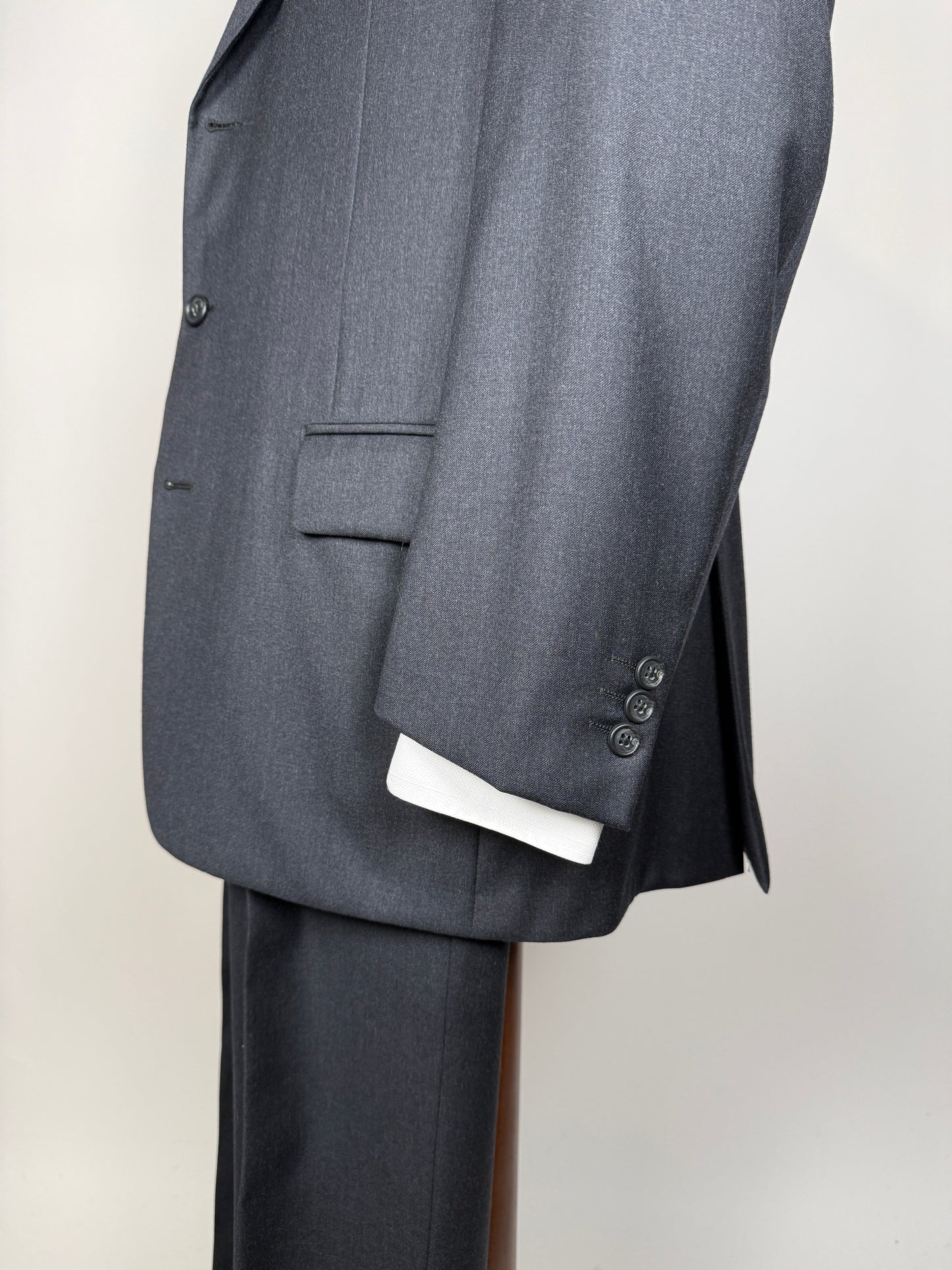 Completo Corneliani anni ‘90 flanella antracite - tg. 50/52