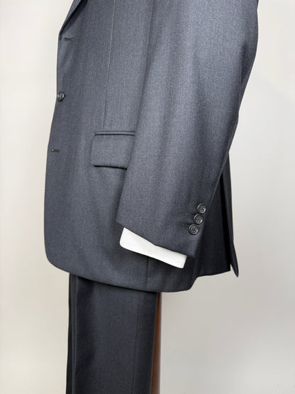 Completo Corneliani anni ‘90 flanella antracite - tg. 50/52