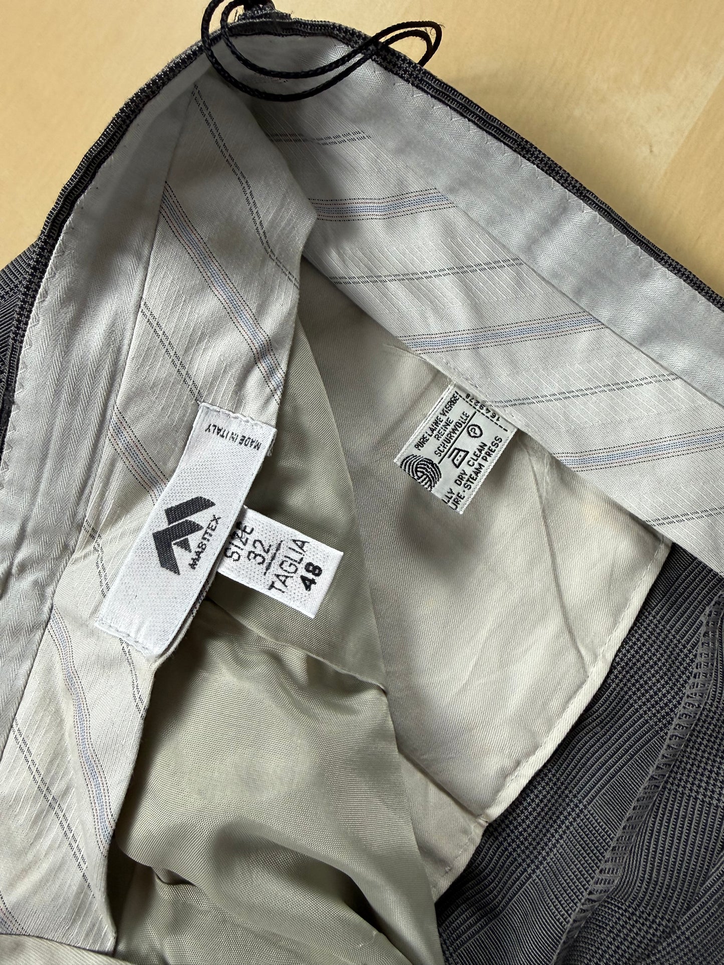 Pantaloni fresco lana principe di Galles anni '80 (NOS) - tg. 46/48