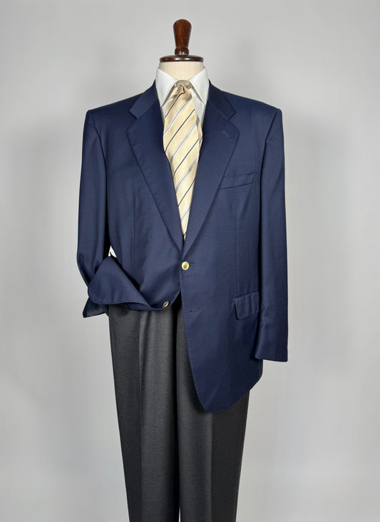 Blazer navy flanella pettinata - tg. 56