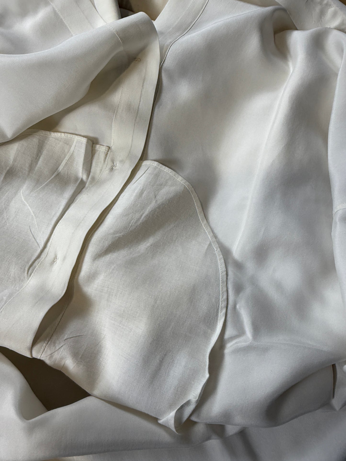 Camicia da smoking anni ‘70 in seta pura - collo 43 tg. L