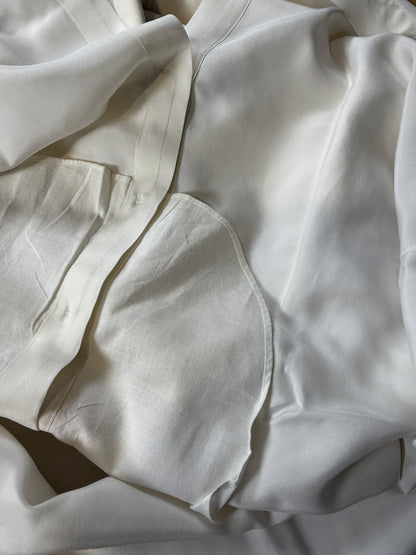 Camicia da smoking anni ‘70 in seta pura - collo 43 tg. L
