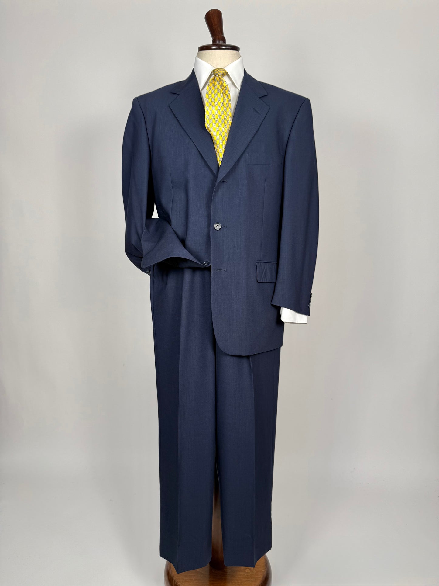 Completo fresco lana blu Trussardi anni '90 - tg. 50