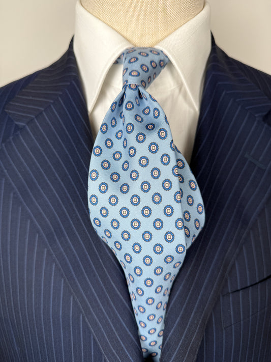 Cravatta Etro azzurra medaglioni