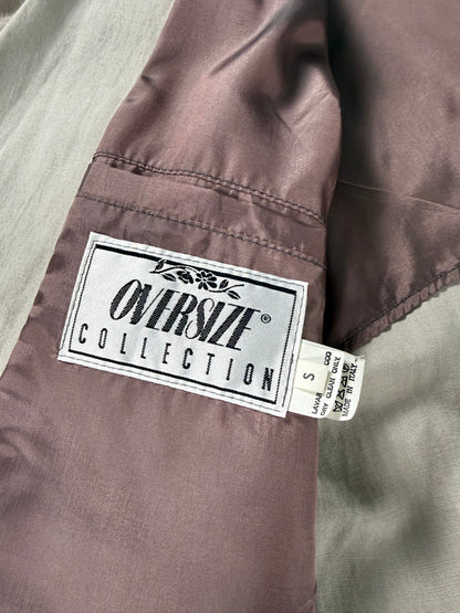 Completo doppiopetto anni '80 oversize viscosa e lino - tg. 46 corta