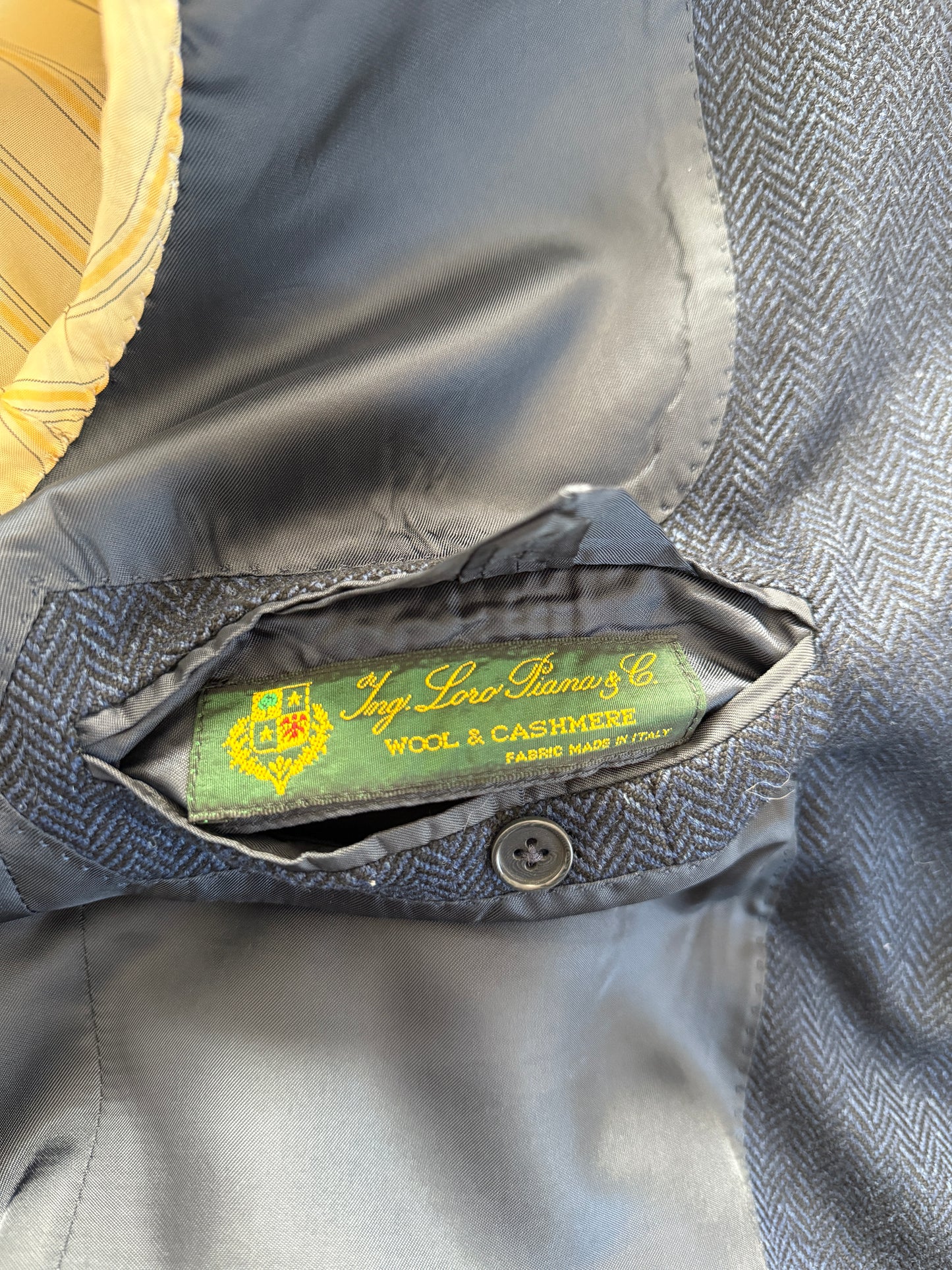 Giacca anni '90 spigato lana e cashmere Loro Piana - tg. 50/52