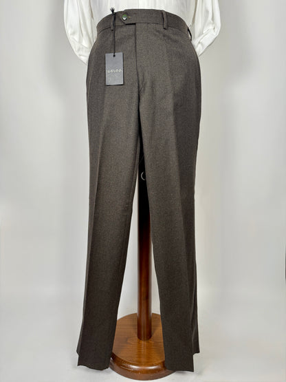 Pantaloni anni ‘90 in flanella marrone (NOS) - tg. 48/50