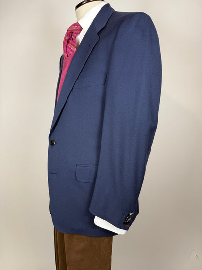 Blazer Trussardi anni ‘90 flanella blu - tg. 48/50