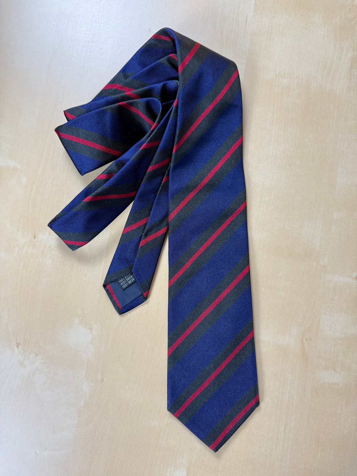 Cravatta De Paz regimental blu verde rosso